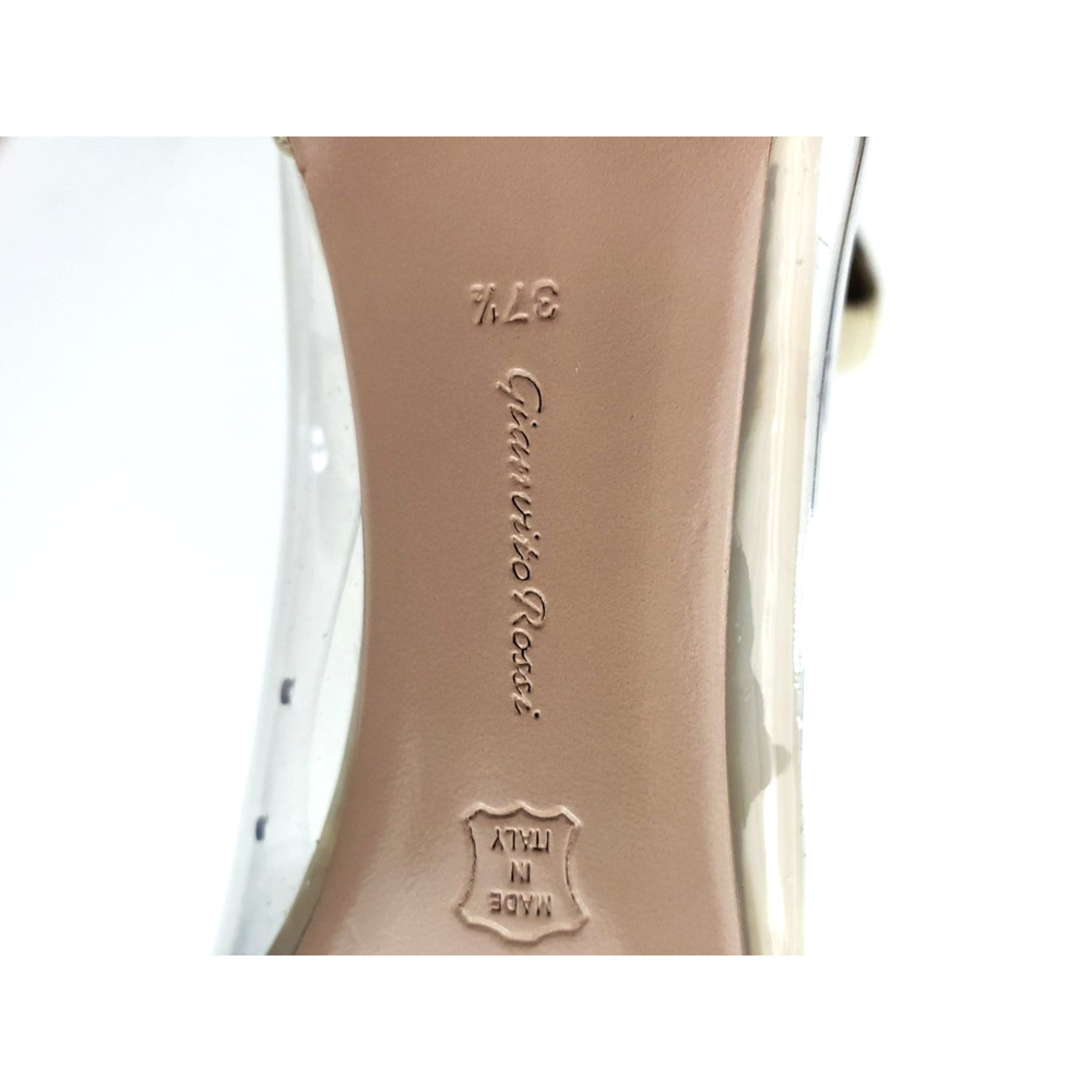 Gianvito Rossi Plexi 85 Womens Pumps Pointed Toe Beige EU 37.5 - Picture 8 of 13